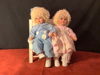 Designer Dolls By Jerri, Rag Mop With Tags- The Twins