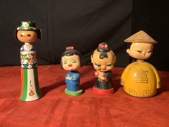 Vintage  Asian Bobble Heads