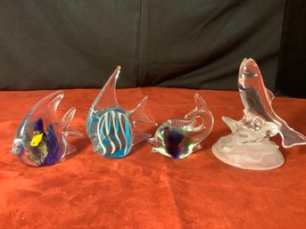 Art Glass Fish Group