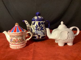 Collectible Sadler Edwardian Carousel Teapot Signed 4500 P & More