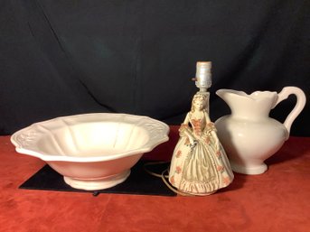 Large Serving Bowl & Large Serving Pitcher