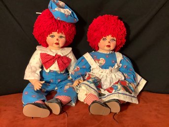 By Jerri The Twins-Ragamuffin Ann & Ragamuffin Andy 21 Dolls