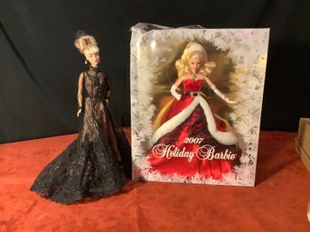 Nolan Miller Sheer Illusion Barbie & 2007 Holiday Barbie