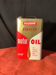 Allstate Motor OIl Large Collectible Oil Can