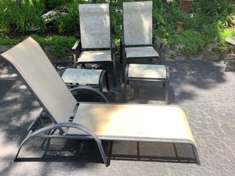 2 Outdoor Chairs And Lounge Chair