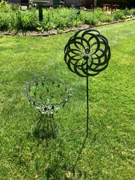 Metal Plant Stand And Decor