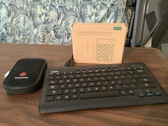 Keyboard, Wireless Mouse, Wireless Speaker