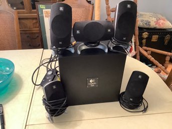 Logictech Surround Sound Audio System W/ Subwoofer 5 Speakers