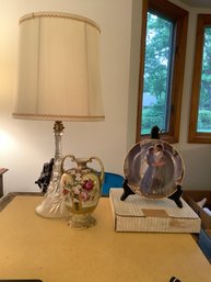 Cut Crystal Lamp, Nippon Vessel,  Collector Plate