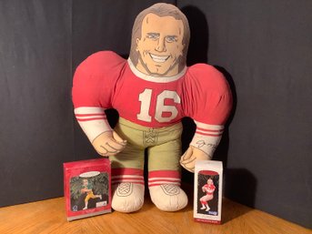 Joe Montana  Keepsake Ornament , Hallmark 1995 Ornament & -Tackling Buddy,