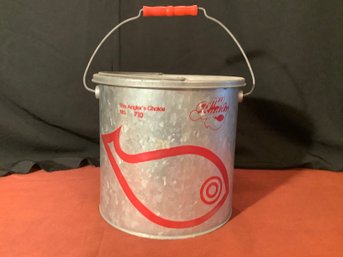 Vintage Aluminum Bait Bucket