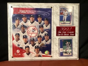 NY Yankees 2002 Led By Derek Jeter Photo Plaque