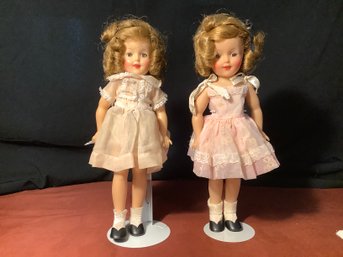 Vintage Pair Shirley Temple Dolls-Authenitic