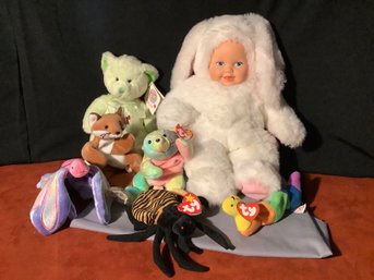 Beanie Babies,  Doll In Bunny Suit & Star Scope