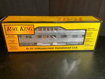 Rail King 0-27 Reading Company Streamlined Vista Dome Car