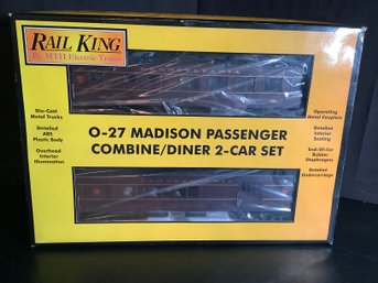 Rail King 0-27 Pennsylvania Madison Passenger And Diner Car