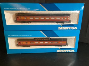 Mantua HO Trains Southern Pacific Observation And Vista Dome Cars