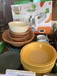 Assortment Of Stoneware Dishes & Bowls