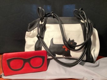 NEW-IlI Eyeglass Case & LeOrse Leather Shoulder Bag/Pocketbook