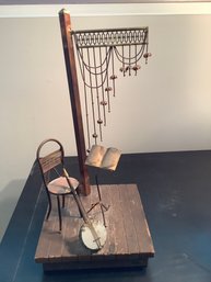 Metal Art Banjo And Chair