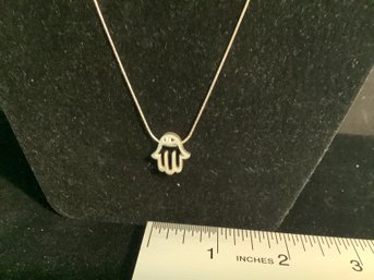 Sterling Silver Pendent & Chain- Good Luck! Happy Mother's Day