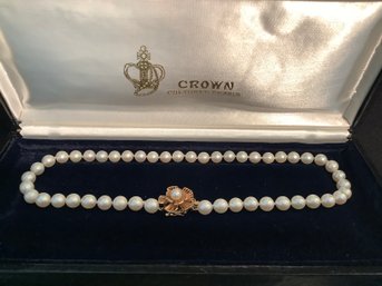 Cultured Pearls With 14 Kt Gold Clasp-Mother's Day!