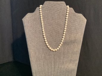 16' Pearl Necklace W/ Silver Clasp-Great Mother's Day Gift
