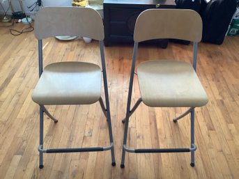 2 Folding Bar Chairs