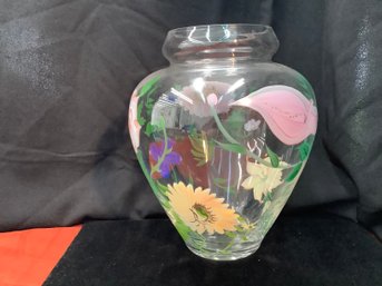 NEW-HAND PAINTED FLORA VASE