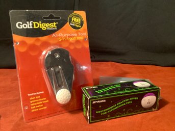 NEW STRATA GOLD BALLS & ALL PURPOSE 5 -IN-1- GOLF TOOL IN PACKAGE