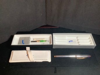 New Cross Townsend Fountain Pen Chrome And Gold Medalist