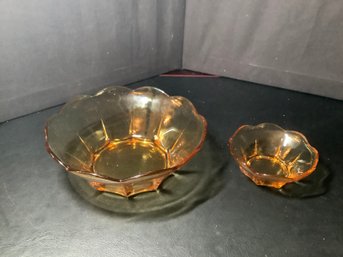 Amber Glass Bowls