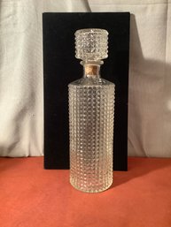Diamond Point Liquor Decanter- Vintage MCM