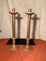 Antique  Rostand Brass Candle Sticks- Circa 1900- Over 100 Yrs Old!