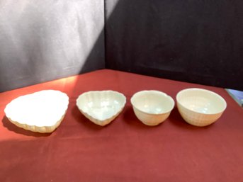 4 Belleck Dishes Candy Bowls