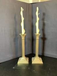 Real Sold Brass Neo Classical Candlesticks