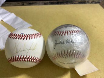 Dave Winfield And Jackie Robinson Signed  Baseball