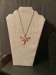 Sterling Silver W/  Hand Made Dragon Fly