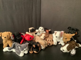 14- Beanie Baby Dogs With Tags
