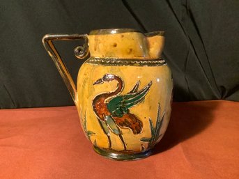 Montopoli Art Pottery Pitcher-From Italy Signed
