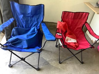 2 Camping  Chairs With Storage Bags