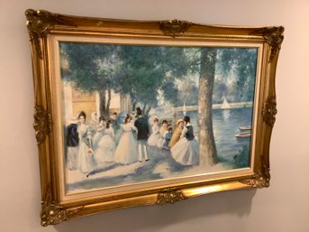 Parisian At The Lake Painting