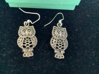 Filagree Owl Earrings