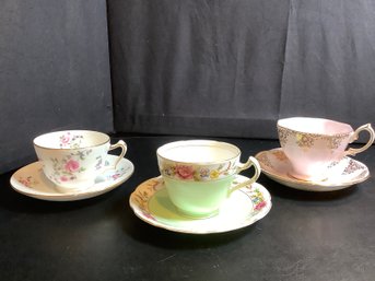 Staffordshire, Royal Albert  & Balfour Tea Cups