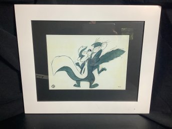 Looney Tunes Framed Pepe Le Pew Watercolor Lithograph