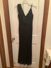 Black Sequence Gown Size Large