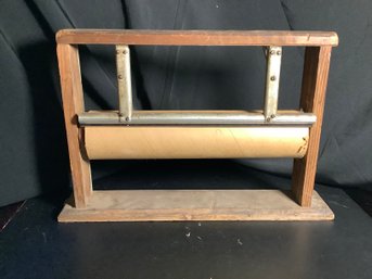 Vintage Wrapping Paper Dispenser With Cutter