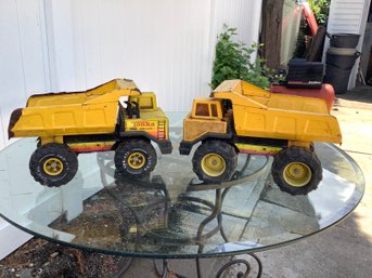 2  Metal Tonka Dump Trucks