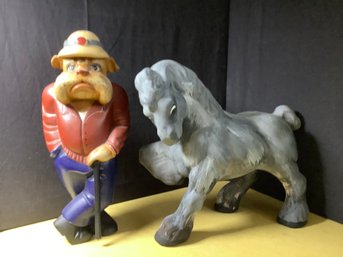 Grumpy Old Man & Ceramic Horse