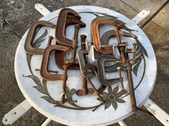 11 Pieces Assorted Sizes C Clamps Lot1